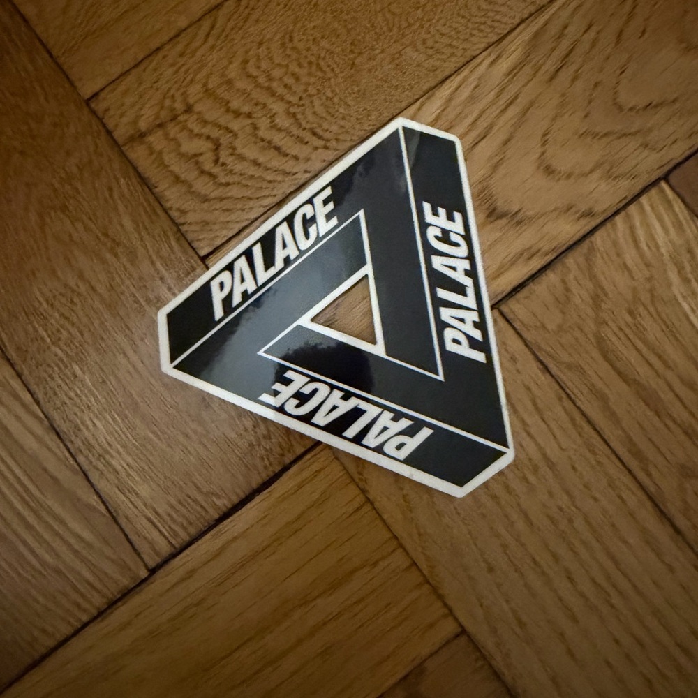 PALACE Black and White Triangle Logo Sticker